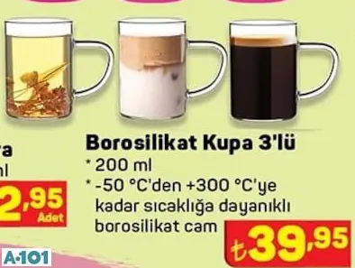 BOROSİLİKAT KUPA BOROSİLİKAT KUPA
